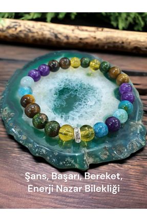 دستبند جواهر رنگی زنانه سنگ طبیعی NBS Beautiful Naturel Stones - کد 779608067