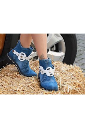 بوت / نیم بوت آبی زنانه پارچه ای StarBlueMooN - کد 97550697