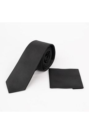 کراوات مشکی مردانه میکروفیبر Gambocci - کد 98432863