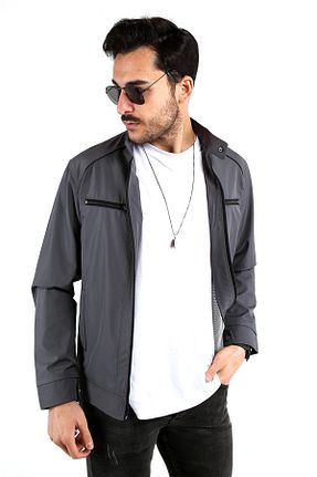 کاپشن طوسی مردانه پنبه ای REGOS - کد 98498526