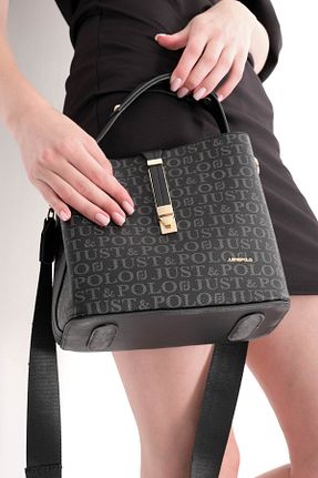 کیف دوشی مشکی زنانه چرم مصنوعی Just Polo - کد 53679820