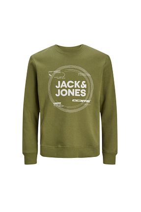 سوئیشرت سبز مردانه چاپی Jack & Jones - کد 779107977