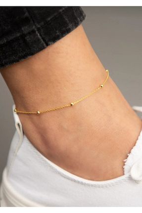 خلخال جواهر طلائی زنانه پوشش لاکی MARCİELO Accessories - کد 354948268