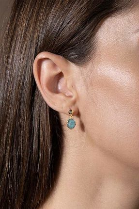 گوشواره نقره طلائی زنانه 925 عیار Takıdepo - کد 779458470