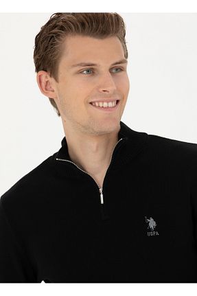 پلیور مشکی مردانه ساده U.S. Polo Assn. - کد 779538408