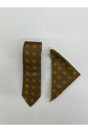 کراوات بژ مردانه پلی استر GİORGİ CORN - کد 779614076