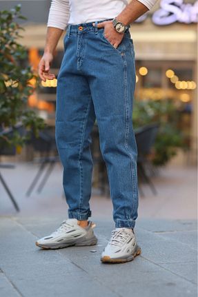 شلوار جین آبی مردانه پاچه کش دار Clampwear - کد 780077497