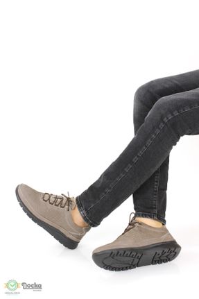 کفش کژوال طوسی مردانه چرم طبیعی پاشنه کوتاه ( 4 - 1 cm ) پاشنه ساده کد 779885705