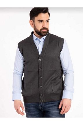 پلیور سایز بزرگ طوسی مردانه رگولار Genel Markalar - کد 779910590