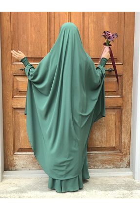 کلاه و ابایا سبز زنانه مخلوط پلی استر HATİCEATABEYLİBUTİK - کد 779978362