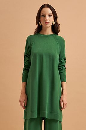 تونیک حجاب قهوه ای زنانه پلی استر Nuss - کد 779981222