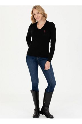 پلیور مشکی زنانه ساده U.S. Polo Assn. - کد 760364967