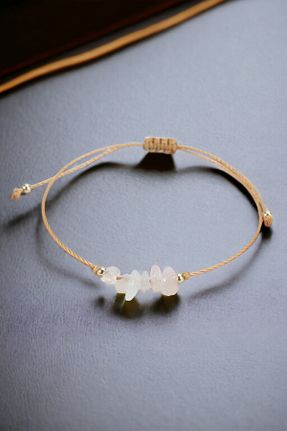 دستبند جواهر صورتی زنانه سنگ طبیعی NBS Beautiful Naturel Stones - کد 780179125