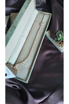 دستبند استیل (فولاد) طلائی زنانه استیل (فولاد) shesra - کد 780118971