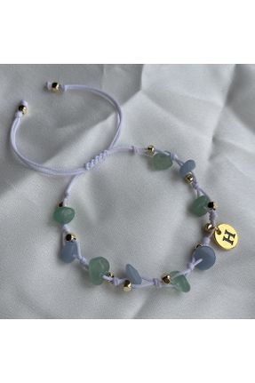 دستبند جواهر سبز زنانه سنگی کد 780151612