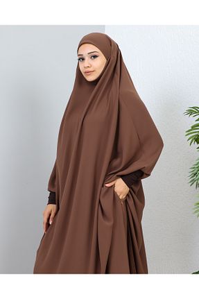 کلاه و ابایا قهوه ای زنانه بافتنی Genel Markalar - کد 779964152