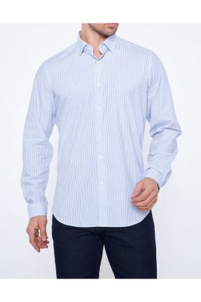پیراهن آبی مردانه رگولار Walker London - کد 779730612