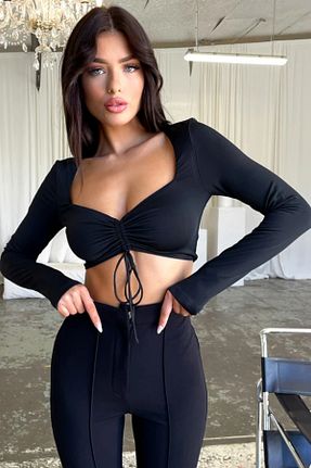 بلوز مشکی زنانه ساده World Fashion Trends - کد 780044601