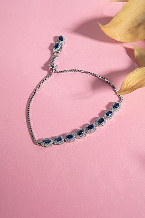 دستبند نقره آبی زنانه 925 عیار Feays Silver - کد 299443892