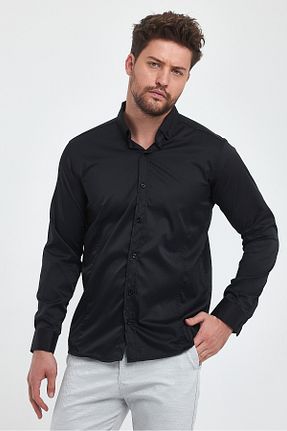 پیراهن مشکی مردانه اسلیم فیت ukdwear - کد 780290176