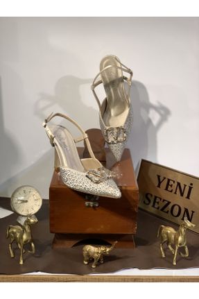 کفش پاشنه بلند کلاسیک بژ زنانه پاشنه ضخیم پاشنه کوتاه ( 4 - 1 cm ) کد 780295806