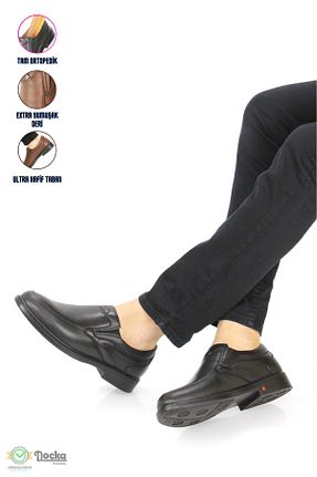 کفش کلاسیک مشکی مردانه چرم خالص DOCKA - کد 780484198