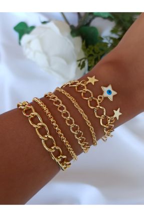 دستبند جواهر طلائی زنانه کد 780499687