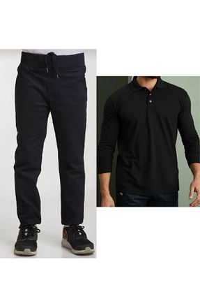 ست بالاتنه و پائین تنه مشکی بچه گانه بافتنی Nacar - کد 780581776