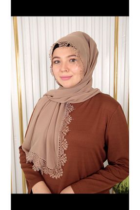 شال بژ زنانه شیفون Naz İpek - کد 780566433