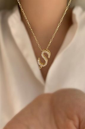 گردنبند نقره طلائی زنانه 925 عیار Ziu - کد 148316529