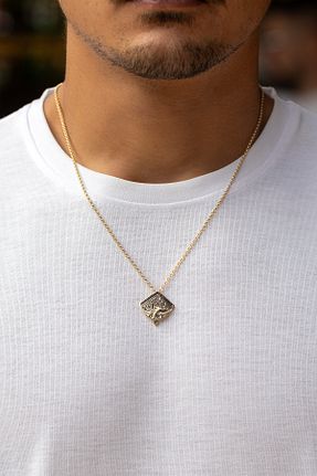 گردنبند طلا زرد مردانه 14 عیار Cenova Jewelry - کد 780330773