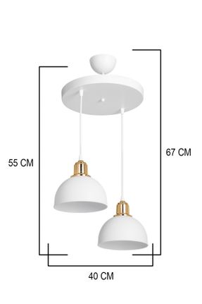 لوستر سفید پلاستیک 18 x 35 کد 780421798