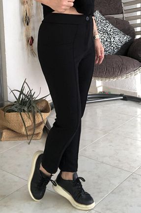 شلوار مشکی زنانه مخلوط پلی استر Dila Butik - کد 780634359