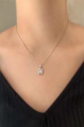 گردنبند نقره صورتی زنانه 925 عیار Ziu - کد 148379123