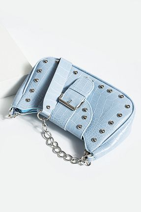 کیف دوشی آبی زنانه چرم مصنوعی AsperaBag - کد 779811283