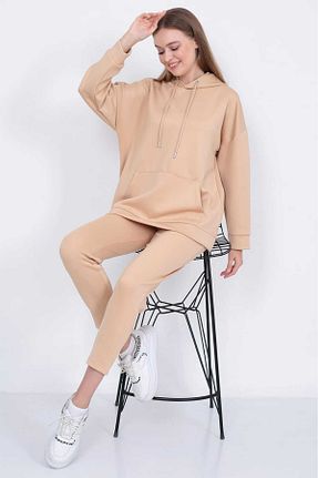 ست گرمکن بژ زنانه پاچه کش دار KZN MODA - کد 780501773