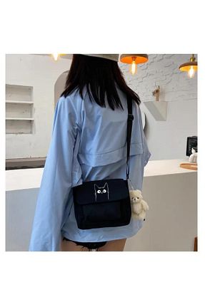 کیف دوشی مشکی زنانه پارچه ای Toum - کد 780408879