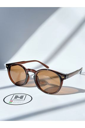عینک آفتابی قهوه ای زنانه UV400 MOONMEE - کد 780649656