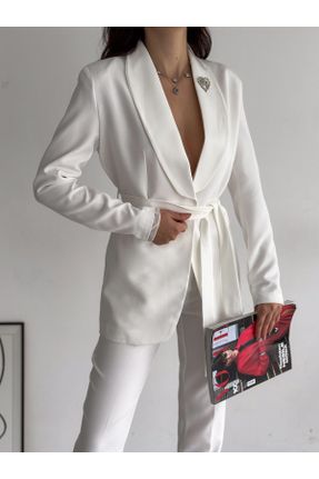کت و شلوار سفید زنانه اسلیم فیت بافتنی کد 781198972