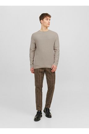 پلیور طوسی مردانه ساده Jack & Jones - کد 780842135