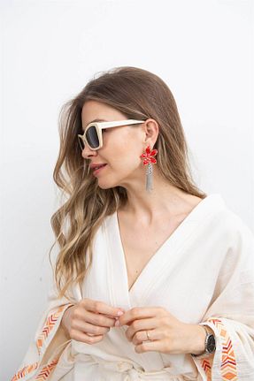 عینک آفتابی بژ زنانه UV400 Sue Store - کد 306844869