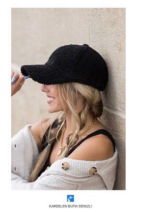 کلاه مشکی زنانه پشمی Kardelen Butik Denizli - کد 781065581