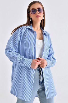 پیراهن آبی زنانه رگولار CoolLook - کد 780751219