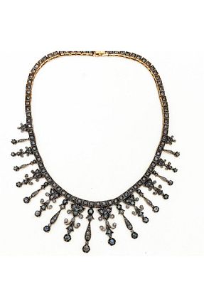 گردنبند جواهر طلائی زنانه برنجی Aşina Gümüş - کد 65086265