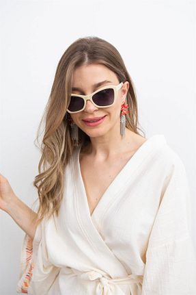 عینک آفتابی بژ زنانه UV400 Sue Store - کد 306844869