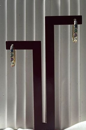گوشواره جواهر طلائی زیرکن Serline Desing - کد 780960941