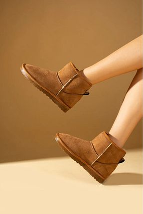 پاندوف قهوه ای زنانه جیر Akınal Bella - کد 780992927