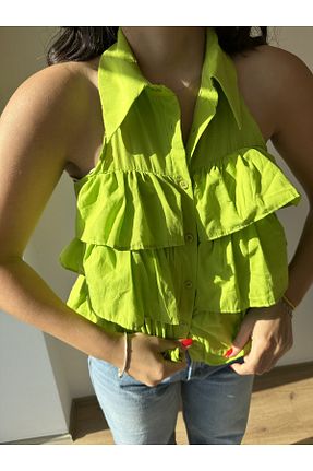 پیراهن سبز زنانه اسلیم فیت HilalFidanButik - کد 781067311