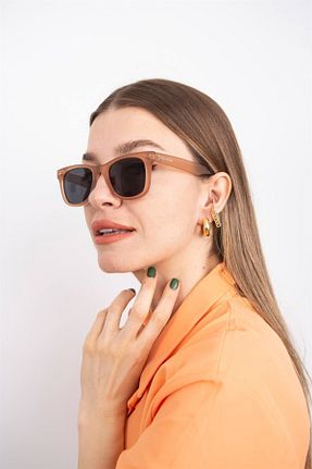 عینک آفتابی قهوه ای زنانه UV400 Sue Store - کد 306844501