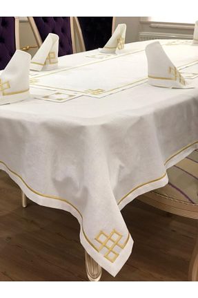 رومیزی سفید کتان Nur Homing - کد 99971952